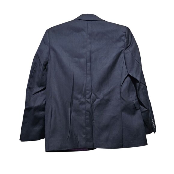 Boys Black Blazer Jacket With Purple Lining By Arte Italiana Size 14H 3 Button C - Picture 3 of 11